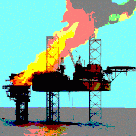 off-shore oil rig graphic