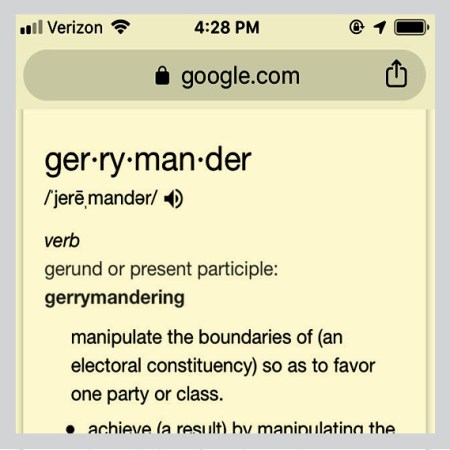 Defining Gerrymander again