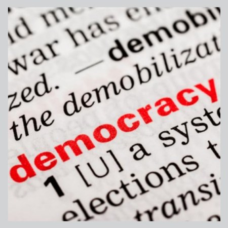 graphic depiction of definition of democracy