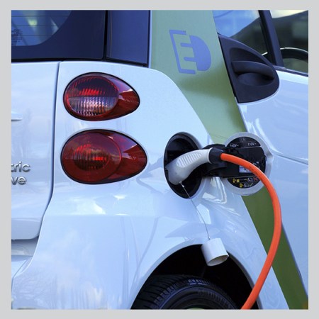 electric car being charged