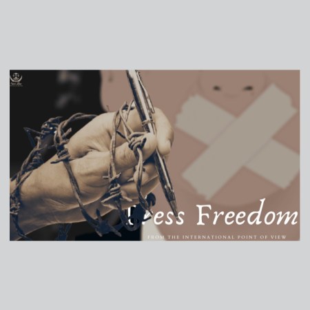 illustration about freedom of speech showing hand and pen wrapped with barbed wire and mouth with tape across it